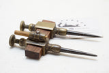 LOVELY EARLY BRASS TRAMMEL POINTS WITH PENCIL HOLDER