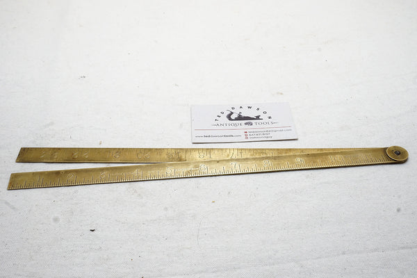 FINE J. RABONE & SONS 24" 2 FOLD BRASS BLACKSMITH RULE