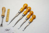 MINT SET OF 4 CLAY CABINETMAKERS' SCREWDRIVERS & EXTRAS
