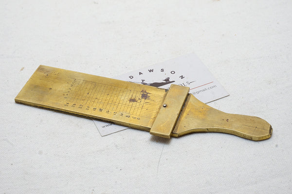 FINE & EARLY BRASS DIAGONAL SCALE RULE