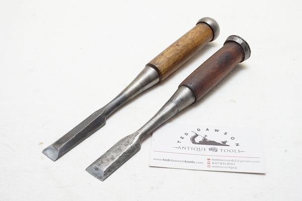WORKING PAIR OF JAPANESE NOMI / CHISELS 3/4" & 5/8"