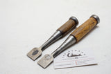 WORKING PAIR OF JAPANESE NOMI / BUTT CHISELS