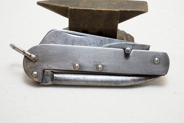 VERY FINE WWII MS XX MILITARY FOLDING RIGGING KNIFE