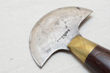 RARE EARLY EICKHOFF NEW YORK ROUND / HEAD KNIFE - SADDLE MAKER LEATHER TOOL