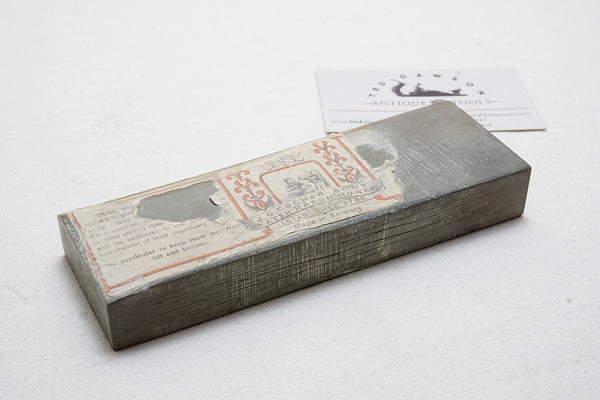 FINE EARLY ESCHER & CO. THURINGIAN HONING STONE - ORIGINAL LABEL