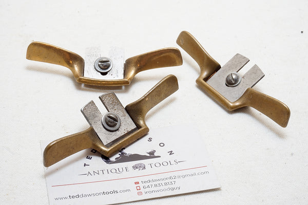 3 LUTHIER'S BRASS SPOKESHAVES