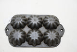 DEAD MINT EARLY 'MADE IN USA' CAST IRON 'TURKS CAP' CUPCAKE PAN