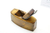 BEAUTIFUL DIMINUTIVE CREAMY BOXWOOD COFFIN PLANE - 3 1/2"