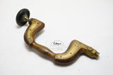 BEAUTIFUL BRASS PLATED HAND BRACE WITH EBONY HEAD