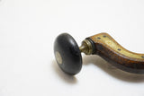 BEAUTIFUL BRASS PLATED HAND BRACE WITH EBONY HEAD