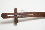 UNUSUAL MAHOGANY PANEL MARKING GAUGE