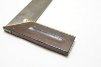 FINE EARLY STANLEY NO. 2 COMBINATION TRY & MITER SQUARE - 12"