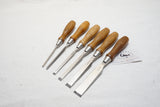 DEAD MINT SET OF 6 VERITAS BENCH CHISELS - 3/16"" ~ 1"