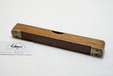 ELABORATE EARLY RABONE & SON MAHOGANY & BRASS LEVEL - 10"
