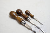 FINE SET OF 3 ENGLISH CABINETMAKERS SCREWDRIVERS - 6", 9 1/2", 11 1/2"