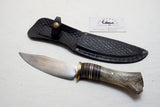 OUTSTANDING WILLIAM 'BILL' SCAGEL LARGE HUNTER WITH ORIGINAL SHEATH