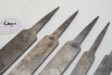 FINE SET OF 5 HEAVY SKEW BLADE CHISELS - WARD & PAYNE