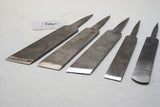 FINE SET OF 5 HEAVY SKEW BLADE CHISELS - WARD & PAYNE