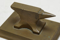 LOVELY SOLID BRASS JEWELLERS ANVIL ON PEDESTAL BASE