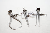 SET OF 3 STARRETT 5" INSIDE & OUTSIDE CALIPERS + DIVIDER