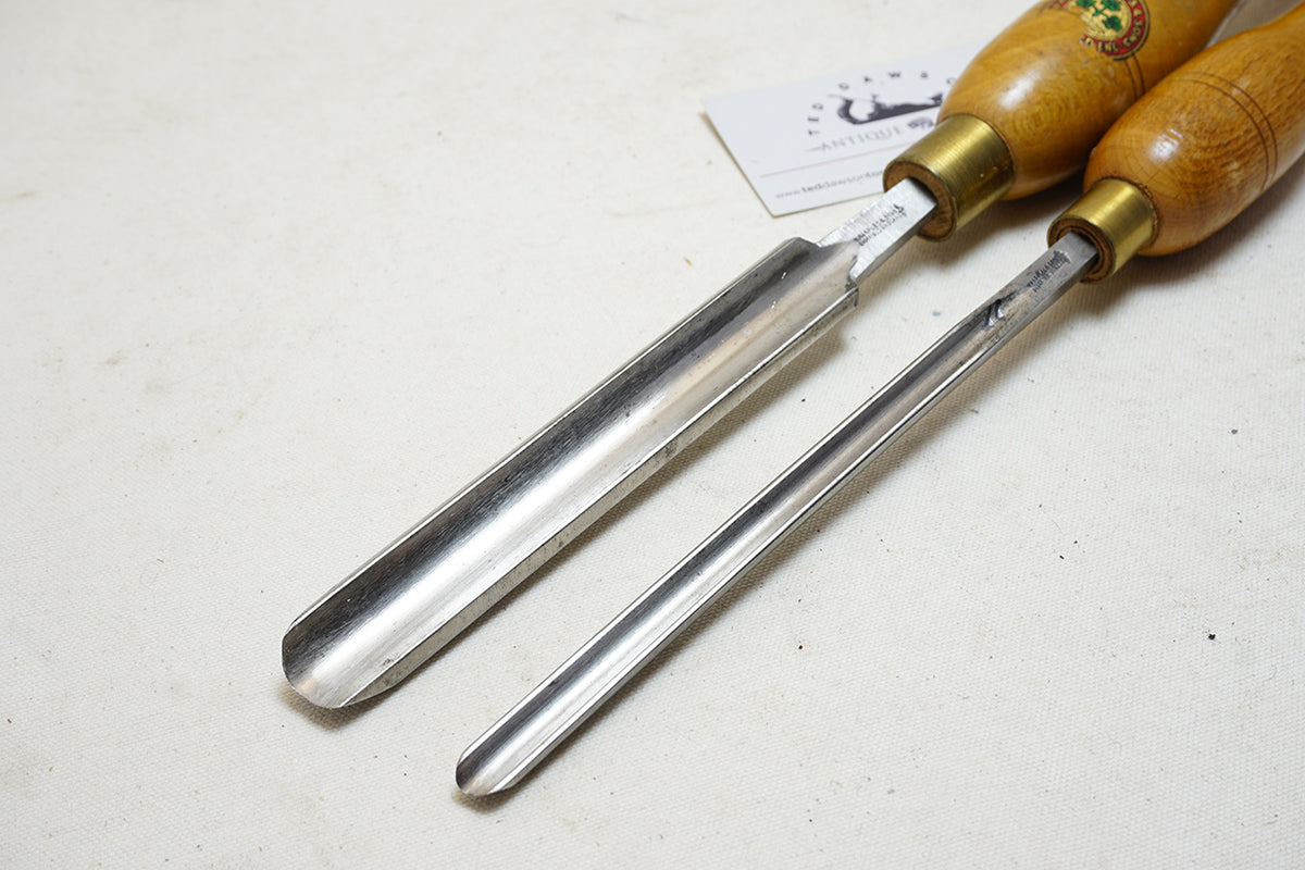 FINE PAIR OF W. MARPLES LATHE TURNING GOUGES – Ted Dawson Antique Tools