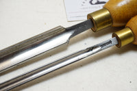 FINE PAIR OF W. MARPLES LATHE TURNING GOUGES