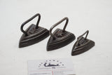 SET OF 3 OLD MINI CAST SAD IRONS