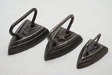 SET OF 3 OLD MINI CAST SAD IRONS