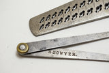 FINE P. S. STUBS TAP PLATE & HANDFORGED PAIR OF CALIPERS & DIVIDER