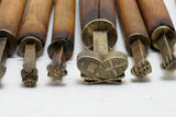 EXCEPTIONAL SET OF 14 EARLY LEATHER / BOOKBINDING EMBOSSING STAMPS