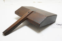 EARLY MAHOGANY CLAPBOARD MARKER - DOVETAILED HANDLE