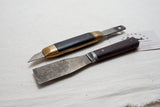 FINE ROSEWOOD CARVING / MARKING KNIFE AND PALLET KNIFE