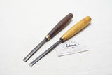 GREAT PAIR OF S. J. ADDIS STRAIGHT GOUGES - 3/8" & 7/16"