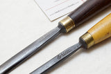 GREAT PAIR OF S. J. ADDIS STRAIGHT GOUGES - 3/8" & 7/16"