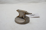 NICKEL PLATED 'MINIATURE' BRONZE JEWELLERS ANVIL ON PEDESTAL