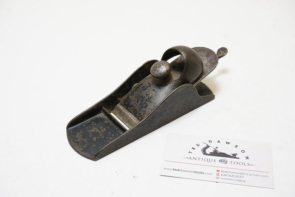 RARE METALLIC PLANE CO. ADJUSTABLE BLOCK PLANE WITH LOGO ON SOLE