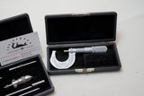 TWO FINE L S STARRETT MICROMETERS IN EARLY BOXES