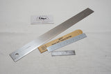 LIKE NEW STARRETT NO. 1386 15" STEEL STRAIGHT EDGE & 2 LUFKIN STEEL RULES