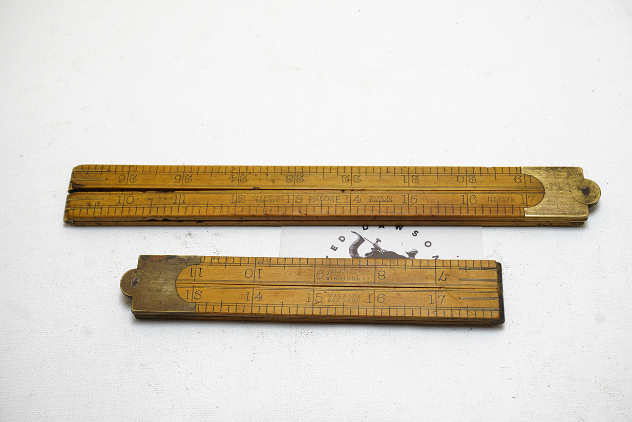 Rabone & Sons Folding Ruler, Wood and Brass Metal Ruler, Boxwood Measuring Tool, Rare Collectible on sale Antique Tools, Antique Ruler From England