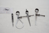 FINE SET - B & S, STARRETT 5" INSIDE & OUTSIDE CALIPERS, DIVIDER & CENTER PUNCH