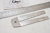 FINE STARRETT 2 PC RULE SET - METRIC 30 CM / 12" PLUS NO 227 WIRE GAUGE