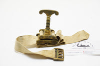 WONDERFUL SET OF TWO VERY EARLY BRASS WOODWORKING STRAP CLAMPS