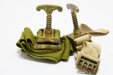 WONDERFUL SET OF TWO VERY EARLY BRASS WOODWORKING STRAP CLAMPS