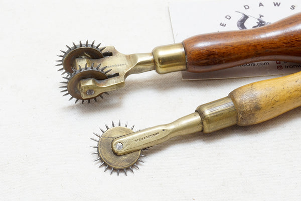 Marking Wheel GORGEOUS PAIR OF BRASS FRAMED STITCH MARKING WHEELS BY RICHARDSONS ...