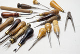 LARGE LOT OF 19 LEATHERWORKING HAND TOOLS