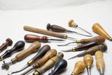 LARGE LOT OF 19 LEATHERWORKING HAND TOOLS