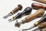 LARGE LOT OF 19 LEATHERWORKING HAND TOOLS