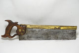 EARLY ROBERT SORBY BRASS BACK TENON SAW - 14"