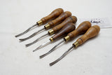 SET OF 6 DIXON EDGER / BEVELER - LEATHER WORKING TOOLS