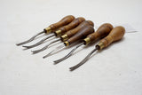 SET OF 6 DIXON EDGER / BEVELER - LEATHER WORKING TOOLS